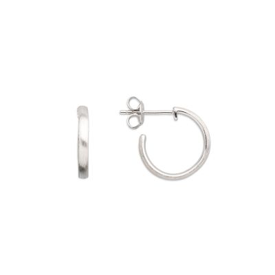 Xenox XS3458 Ohrringe Creolen Damen Modern Classic Silber Matt Ø 15 mm