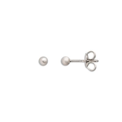Xenox XS3505N Ohrringe Ohrstecker Modern Classic Sterling-Silber Matt Ø 3 mm