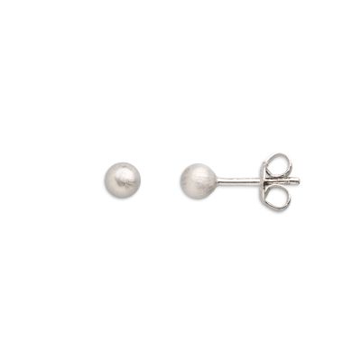 Xenox XS3506N Ohrringe Ohrstecker Modern Classic Sterling-Silber Matt Ø 4 mm