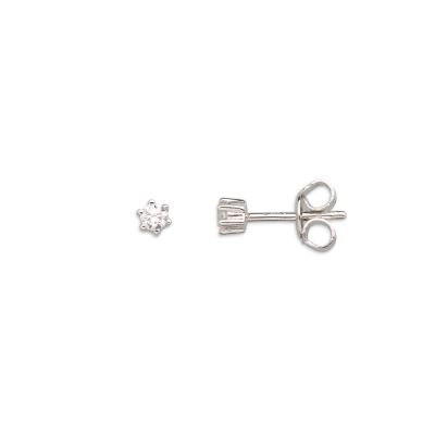 Xenox XS3515N Ohrstecker Damen Circle Krappe Sterling-Silber Zirkonia Ø 3 mm