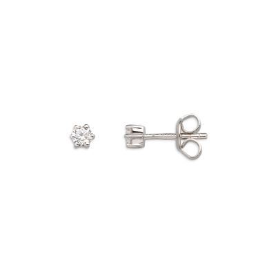 Xenox XS3516 Ohrstecker Silver Circle Krappe Silber Zirkonia Ø 4 mm