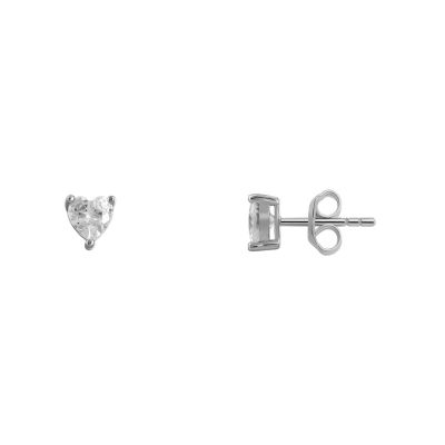 Xenox Ohrstecker Damen Love Story-OS Herz Zirkonia 925 Silber XS3574