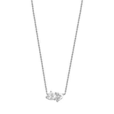 Xenox Kette mit Anhänger Damen Love Story Herzen 925 Silber XS3600