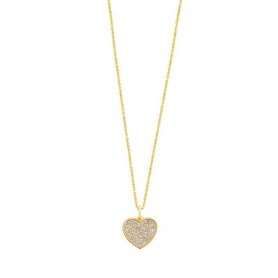 Xenox XS3604G Kette mit Anhänger Damen Love Story Herz Vergoldet 45 cm
