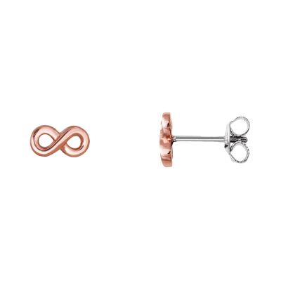 Xenox XS3736RN Ohrstecker Damen Infinity Sterling-Silber Roségold