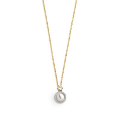 Xenox XS5260G Halskette mit Anhänger Damen Pearl Dreams Zirkon Silber Vergoldet