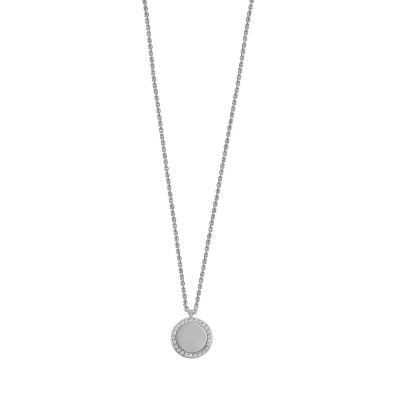 Xenox Halskette-Anhänger Classic Circle Zirkonia Sterlingsilber XS6089