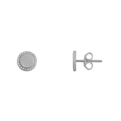 Xenox Ohrstecker Damen Classic Circle Zirkonia Sterlingsilber XS6090