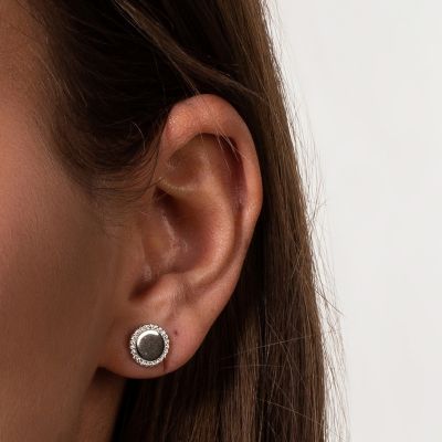 Xenox Ohrstecker Damen Classic Circle Zirkonia Sterlingsilber XS6090