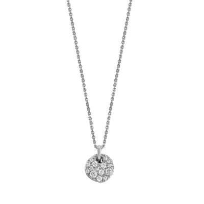 Xenox Halskette-Anhänger Damen Classic Circle Zirkonia Silber XS6092