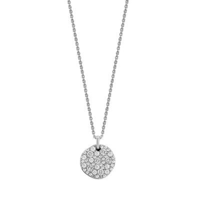 Xenox Halskette-Anhänger Damen Classic Circle Zirkonia Silber XS6093