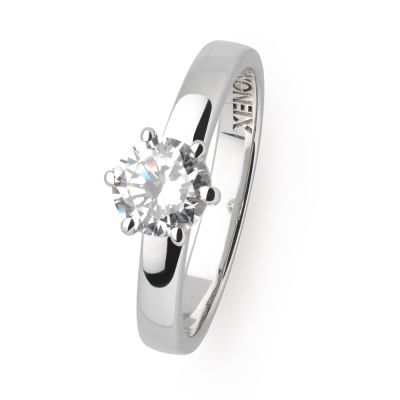 Xenox XS7356 Ring Damen Silver Circle Krappe Zirkonia Ø 6 mm Weiss Silber