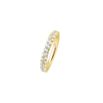 Xenox Ring Damen Krappe Zirkonia Band Silber Vergoldet XS7390G 