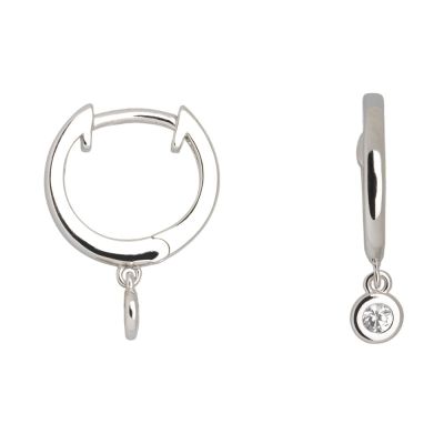 Xenox Ohrringe Creolen Damen Zirkonia 925 Sterlingsilber XS8655