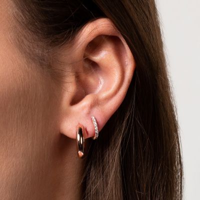 Xenox Creolen Ohrringe Damen Klassik Sterlingsilber 17 mm XS8661