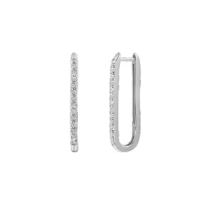 Xenox Creolen Ohrringe Damen Duo Link Zirkonia Sterlingsilber XS91487