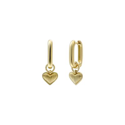 Xenox Ohrringe Creolen Damen Heartbeat Silber 18k Vergoldet XS91907G