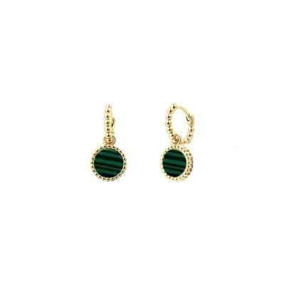 Xenox Ohrringe Damen Orbit Malachit Silber 18k Vergoldet XS91980G