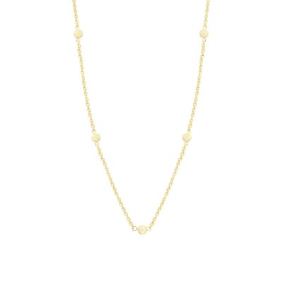 Xenox Halskette Damen Dusted Glow Silber 18K Vergoldet 45 cm XS92045G
