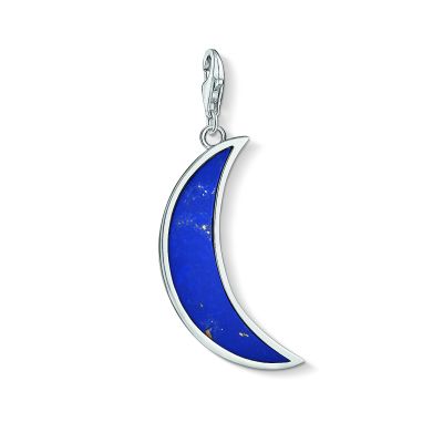 Thomas Sabo Y0006-771-1 Charm-Anhänger Mond Dunkelblau Silber