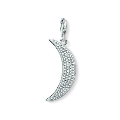 Thomas Sabo Y0009-051-14 Charm-Anhänger Mond Pavé Sterling-Silber