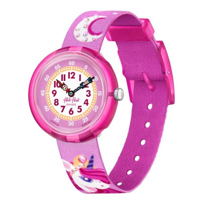Flik Flak Mädchen-Uhr Dreaming Unicorn Analog Quarz Textil-Band FBNP195