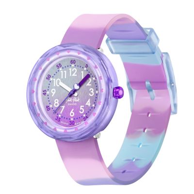 Flik Flak Mädchen-Uhr Fuze In Purple Analog Quarz Silikon-Band FCSP131