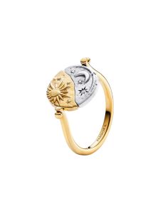Pandora Me Ring Wendbar Sonne und Mond 14K Vergoldet 164810C01