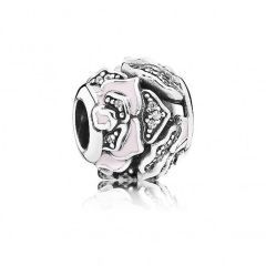 Pandora Charm Damen Zarte Rose Emaille Sterling-Silber 791527EN40