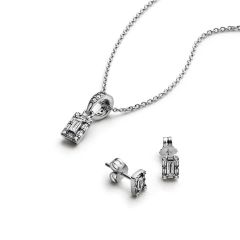 Pandora B801037 Set Kette Anh&auml;nger Ohrstecker Luminous Ice Silber