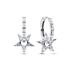 Pandora Creolen Funkelnde Offene Sterne Sterling-Silber 295083C01