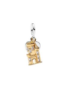 Pandora Charm-Anh&auml;nger Doppelt Schloss und Herz Silber 14K Vergoldet 76491501