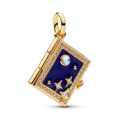 Pandora Charm-Anh&auml;nger Zauberbuch Zirkonia 14K Vergoldet 765049C01