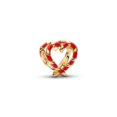Pandora Charm Zuckerstange Herz Offen Gearbeitet Vergoldet 765063C01
