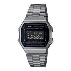 Casio Unisex-Uhr Vintage Iconic Quarz Edelstahl-Armband A168WEGG-1BEF