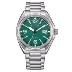 Citizen Herren-Uhr Eco-Drive Analog Quarz Edelstahl-Armband AW1571-76X