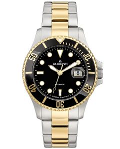 Dugena Herren-Uhr Diver Automatik Edelstahl-Band Gold-Ton 4460776