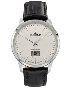 Dugena Herren-Uhr Momentum Funk Quarz Leder-Armband Schwarz 4460859