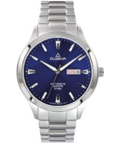 Dugena Herren-Uhr Tresor Master Automatik Blau Edelstahl-Band 4460982