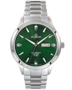 Dugena Herren-Uhr Tresor Master Automatik Gr&uuml;n Edelstahl-Band 4460983