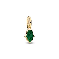 Pandora Me Charm-Anh&auml;nger Hand der Fatima Gr&uuml;n 14K Vergoldet 764612C01