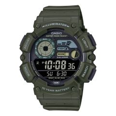 Casio Herren-Uhr Timeless Digital Quarz Resin-Band Gr&uuml;n WS-1500H-3BVEF