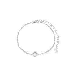 Xenox Armband Damen Kleeblatt Zirkonia Sterling-Silber XS10093