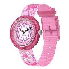 Flik Flak M&auml;dchen-Uhr Happy Meadow Analog Quarz Textil-Band FBNP239