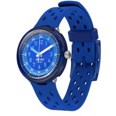 Flik Flak Jungen-Uhr Fizz In Blue Analog Quarz Silikon-Band FCNP002