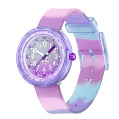 Flik Flak M&auml;dchen-Uhr Fuze In Purple Analog Quarz Silikon-Band FCSP131