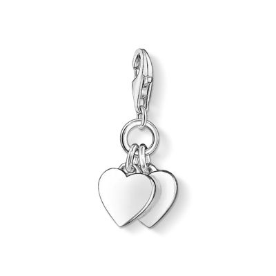Thomas Sabo 0836-001-12 Charm-Anhänger Damen Doppelherz Sterling-Silber