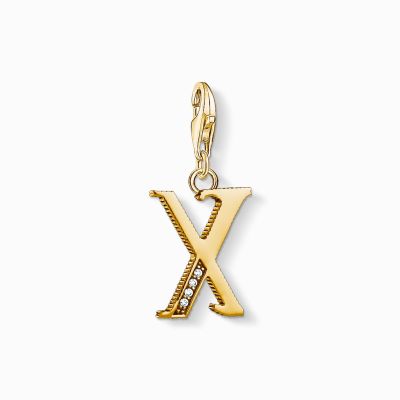 Thomas Sabo 1630-414-39 Charm-Anhänger Buchstabe X Gold