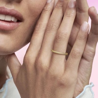 Pandora Me 169679C01 Pavé-Ring Damen Styling Zirkonia 14k Vergoldet