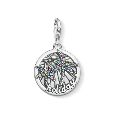 Thomas Sabo 1768-342-7 Charm-Anhänger Damen Coin Tropical Sterling-Silber